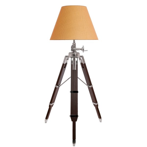 Напольная лампа Tripod Floor Lamp Бежево-серый Коричневый в Санкт-петербурге | Loft Concept 