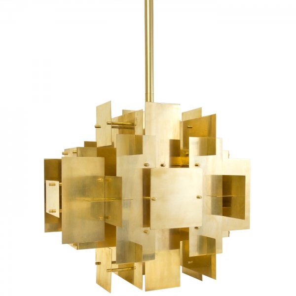 Люстра Jonathan Adler PUZZLE CHANDELIER Латунь в Санкт-петербурге | Loft Concept 