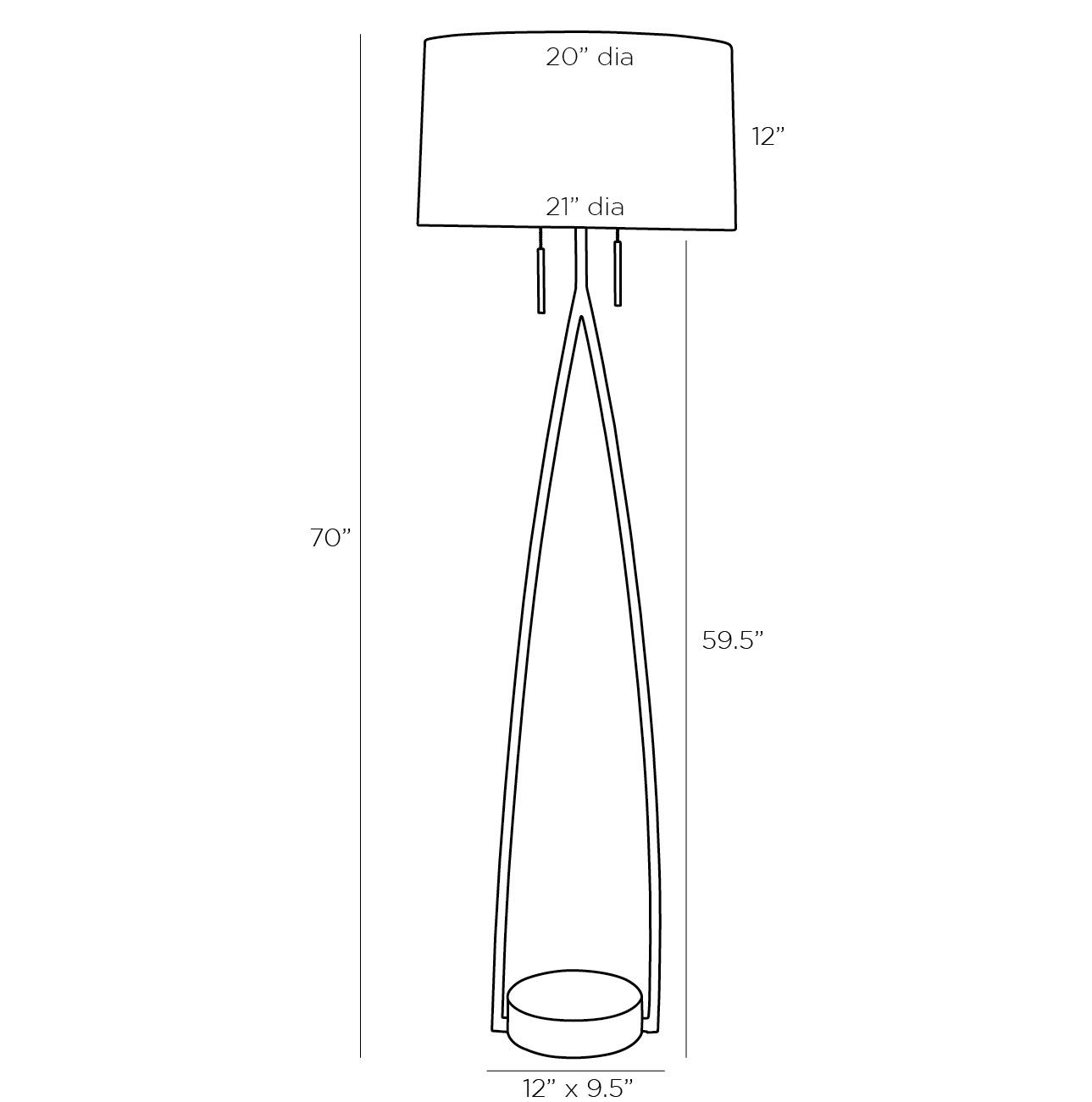 Торшер Arteriors KENNA FLOOR LAMP в Санкт-петербурге