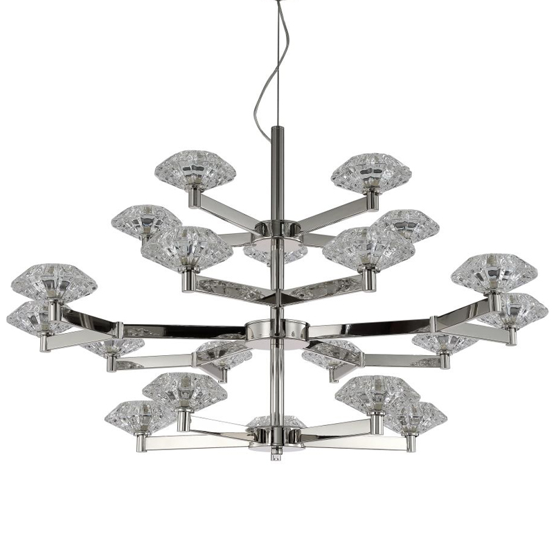 Люстра Yerker Chandelier Nickel 20 Никель Прозрачный в Санкт-петербурге | Loft Concept 