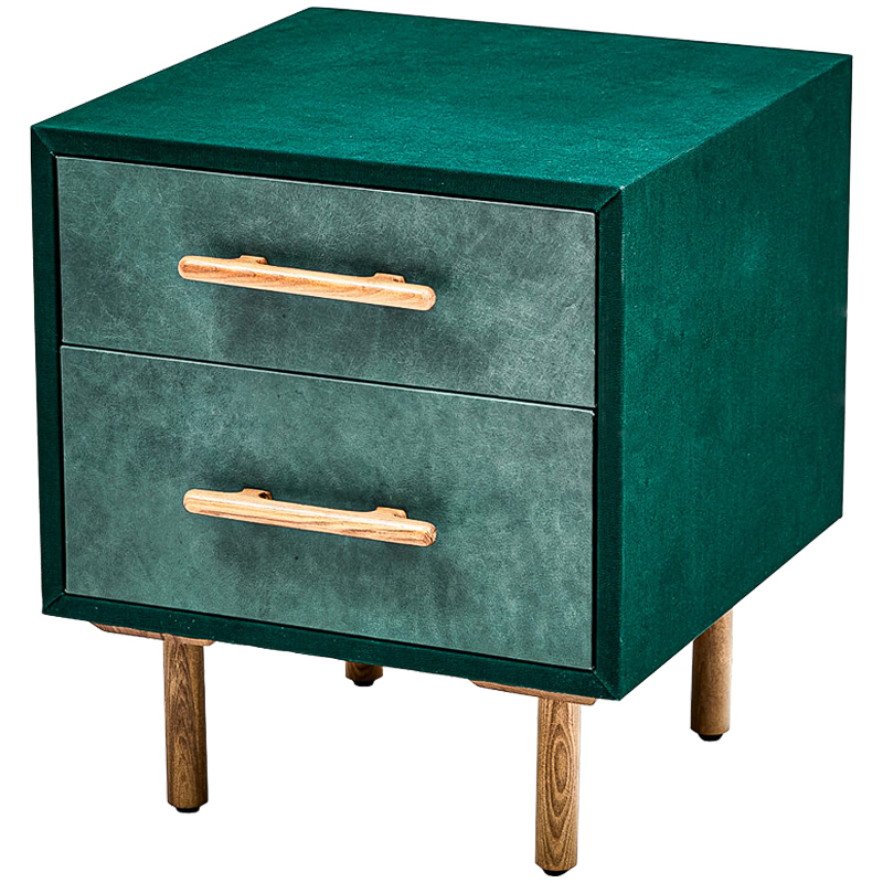 Тумба Smoky Green Nightstand Изумрудный Древесина в Санкт-петербурге | Loft Concept 