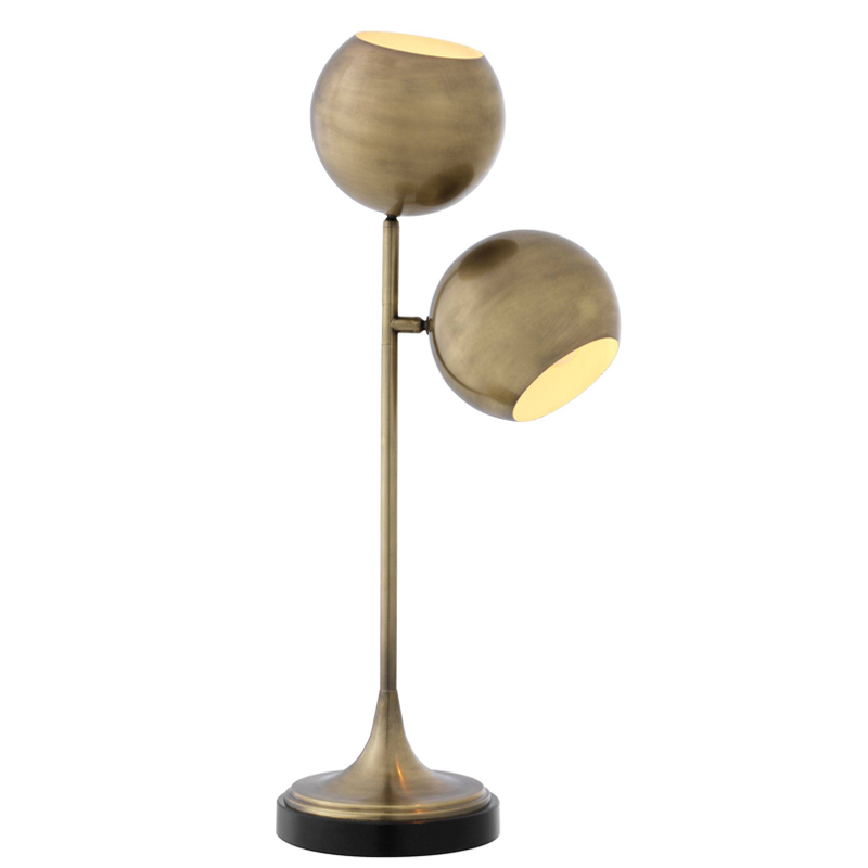 Настольная лампа Eichholtz Table Lamp Compton brass Латунь Античная полированная Черный в Санкт-петербурге | Loft Concept 