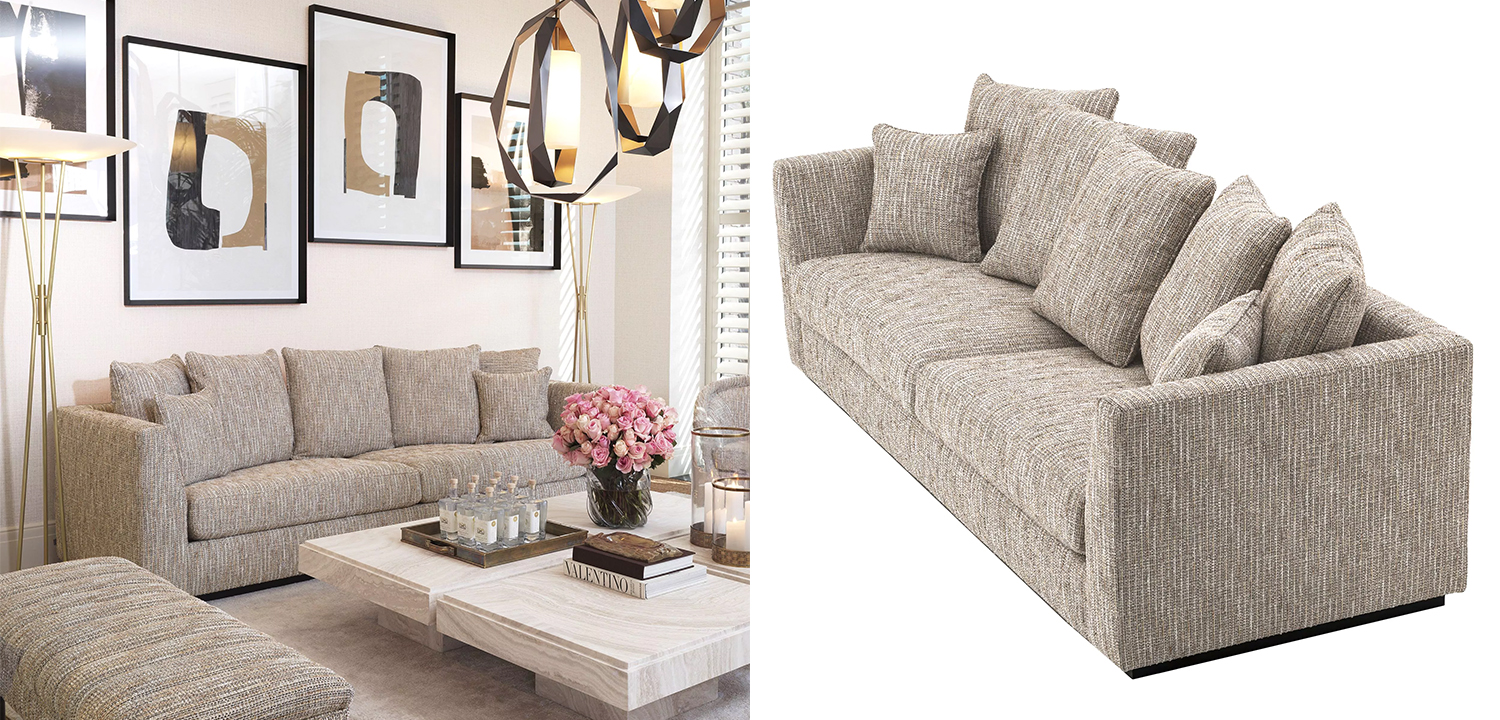 Диван Eichholtz Sofa Taylor Mademoiselle Beige - фото №1