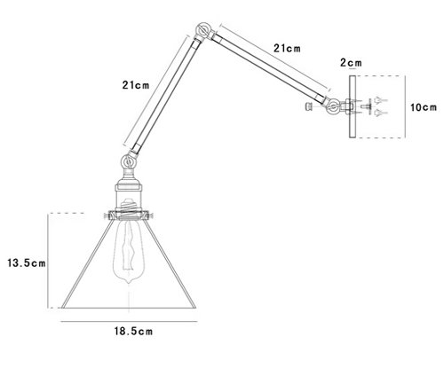 Бра Gloce Cone Shade Loft Industrial Red в Санкт-петербурге