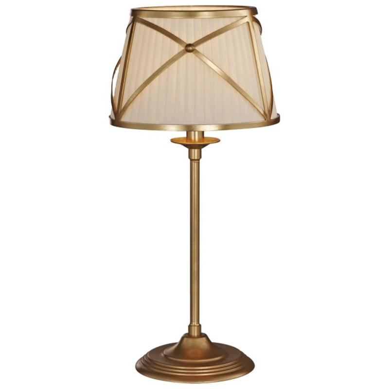 Настольная лампа с абажуром Provence Lampshade Light Gold Table Lamp Золотой Бежевый в Санкт-петербурге | Loft Concept 