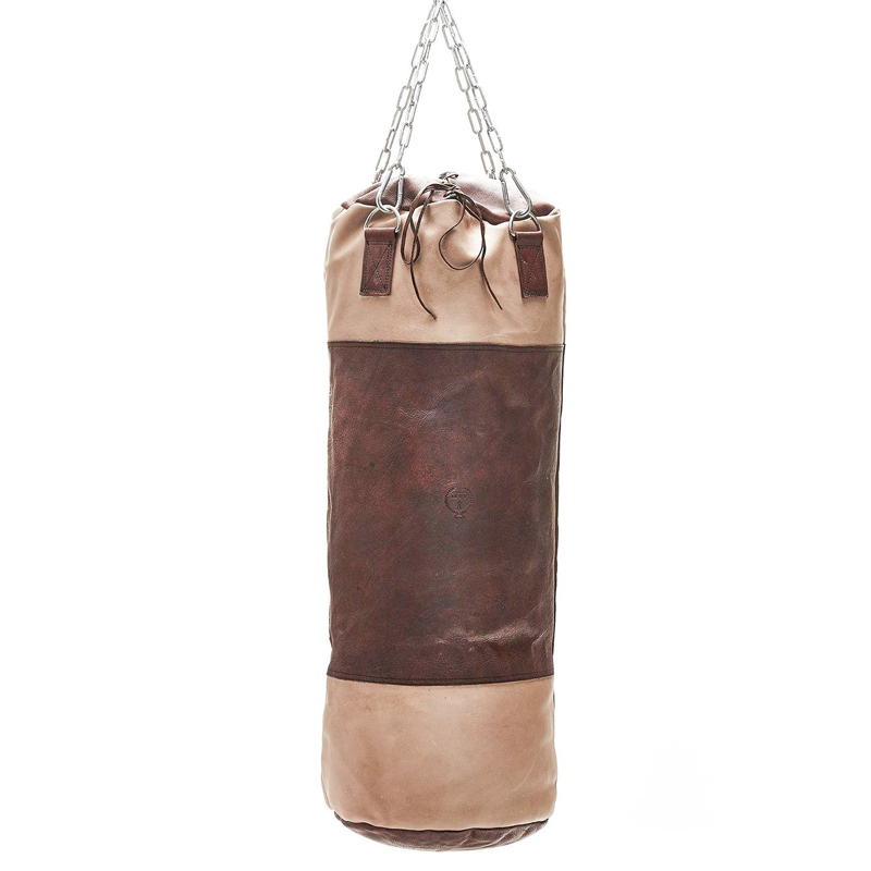 Боксерская груша BROWN LEATHER HEAVY PUNCHING BAG Коричневый Бежевый в Санкт-петербурге | Loft Concept 