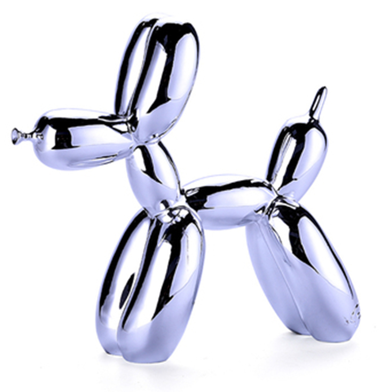 Статуэтка Jeff Koons Balloon Dog medium Silver Серебряный в Санкт-петербурге | Loft Concept 