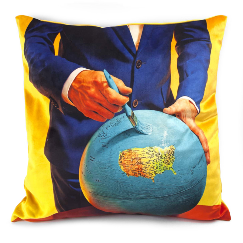 Подушка Seletti Cushion Globe Design Toiletpaper Мульти в Санкт-петербурге | Loft Concept 