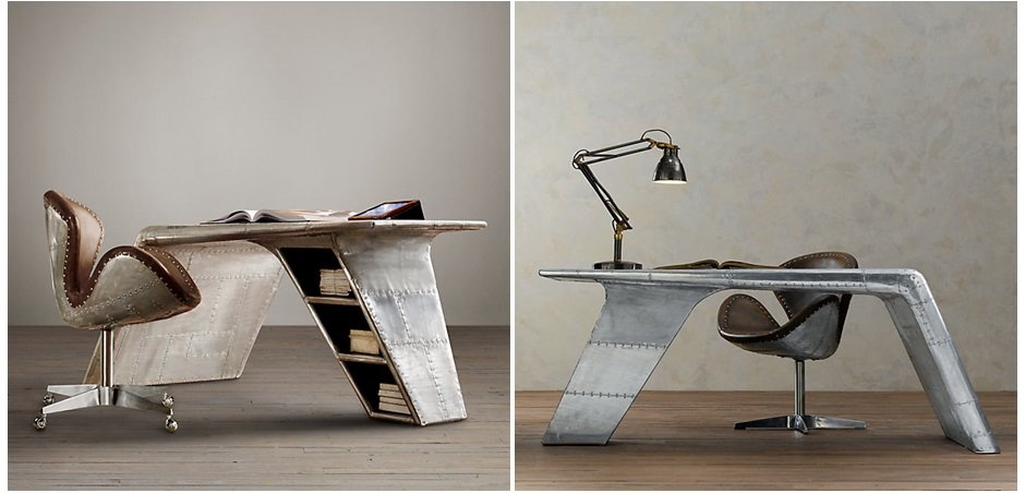 Рабочий стол Aviator desk Restoration Hardware  - фото №3