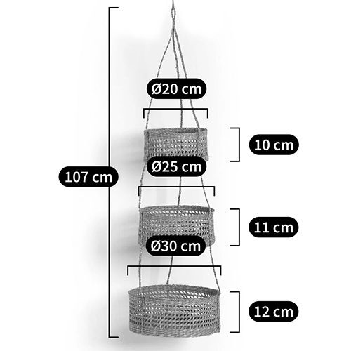 Подвесные плетеные корзины для цветов Musa Wicker Baskets в Санкт-петербурге