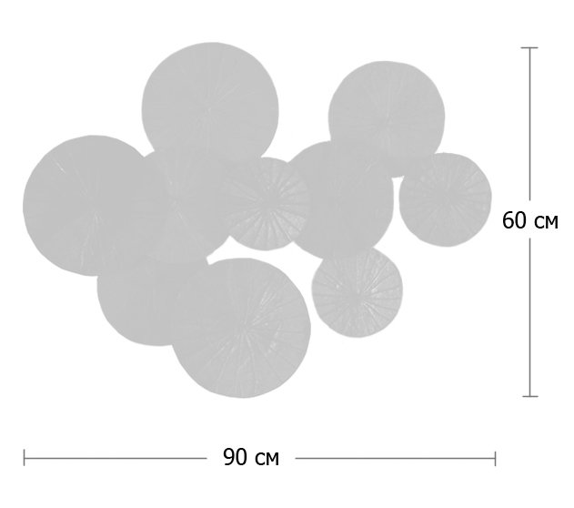 Арт-объект Disc wall art Lotus leaves в Санкт-петербурге