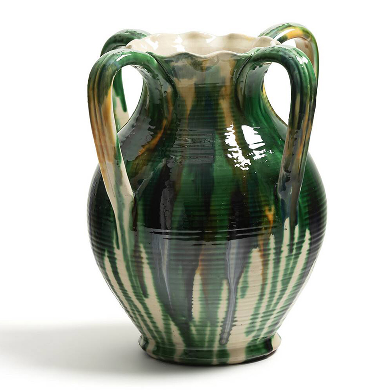 Ваза Faience Vase III Белый Зеленый Желтый Синий в Санкт-петербурге | Loft Concept 