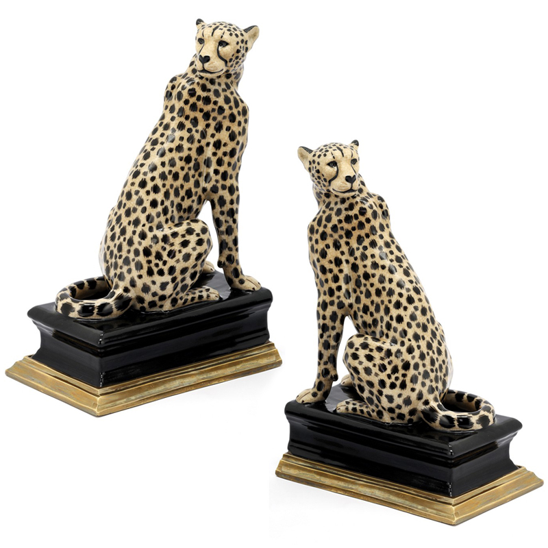 Держатель для книг BOOKEND CHEETAH Черный Золотой Бежевый в Санкт-петербурге | Loft Concept 