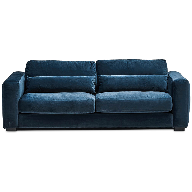 Диван Kleber Sofa blue Темно-синий Черный в Санкт-петербурге | Loft Concept 