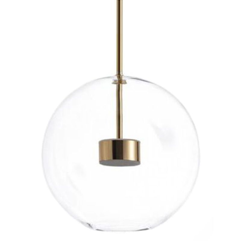 Подвесной Светильник Giopato & Coombes Bollr Pendant BUBBLE LAMP 1 шар золото Белый Золотой Прозрачное Стекло в Санкт-петербурге | Loft Concept 