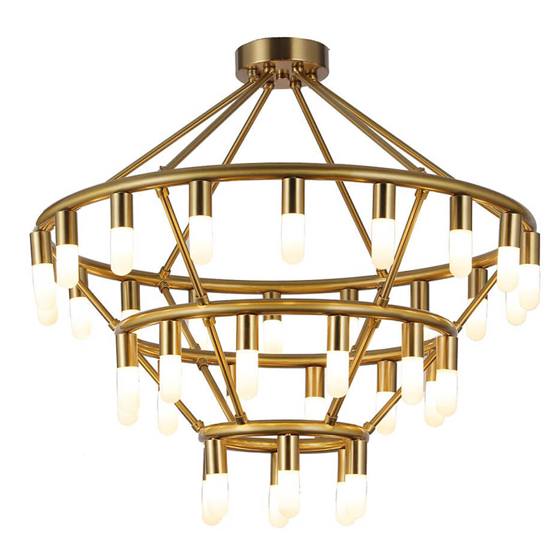 Люстра Maynor Candles Chandelier Латунь в Санкт-петербурге | Loft Concept 