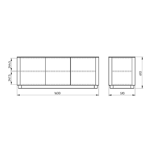 Тумба серо-бежевая с 3-мя дверцами Tammi  в Санкт-петербурге