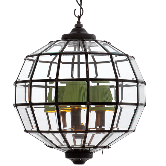 Люстра Lantern Luna Bronze S Темная бронза Прозрачный (Transparent) в Санкт-петербурге | Loft Concept 