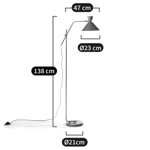 Торшер с поворотным плафоном Davy Brass Floor Lamp в Санкт-петербурге