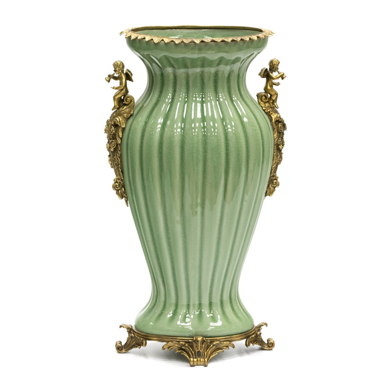 Ваза Bronze Angel Vase green Бронза Зеленый в Санкт-петербурге | Loft Concept 