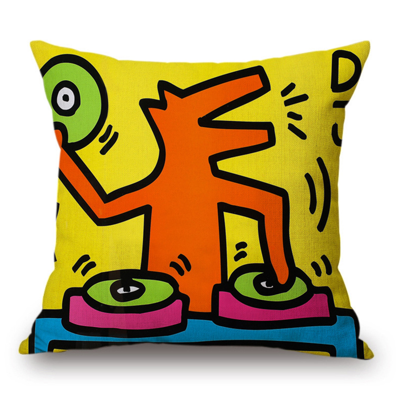 Подушка Keith Haring 3 Мульти в Санкт-петербурге | Loft Concept 