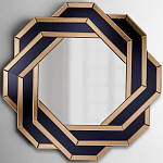 Зеркало восьмиугольное в черно-золотистой раме Pairing варинант исполнения - 1 | Loft Concept в Санкт-петербурге