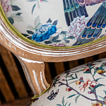 Барный стул из массива бука с изображением птиц и цветов  Beige Green Chinoiserie Garden Chair варинант исполнения - 5 | Loft Concept в Санкт-петербурге