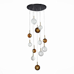 Люстра светодиодная с сферическими стеклянными плафонами Splatter варинант исполнения - 6 | Loft Concept в Санкт-петербурге