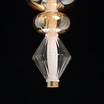 Подвесной светильник с вертикальной композицией из прозрачных и янтарных стеклянных шаров и ромбов Gabriel Scott Luna варинант исполнения - 8 | Loft Concept в Санкт-петербурге