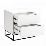 Тумба прикроватная белая с ящиками Strict Lines варинант исполнения - 3 | Loft Concept в Санкт-петербурге