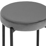 Табурет с мягким круглым сиденьем RIO Grey варинант исполнения - 4 | Loft Concept в Санкт-петербурге