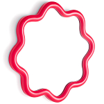 Настенное зеркало с волнистой рамой Mune Mirror Red варинант исполнения - 2 | Loft Concept в Санкт-петербурге