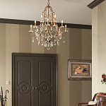 Люстра многоярусная с 12-ю лампами и стеклянными подвесками в классическом стиле Feiss варинант исполнения - 3 | Loft Concept в Санкт-петербурге