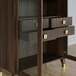 Дизайнерский шкаф витрина Elsa Dreams Walnut с 4-мя ящиками варинант исполнения - 8 | Loft Concept в Санкт-петербурге