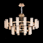 Люстра двухъярусная круглая с текстурными цилиндрическими плафонами Glimpse варинант исполнения - 9 | Loft Concept в Санкт-петербурге