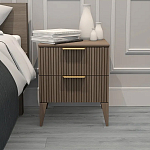 Тумба прикроватная коричневая с двумя ящиками Harper Line варинант исполнения - 1 | Loft Concept в Санкт-петербурге