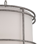 Подвесной светильник в виде барабана с тканевым абажуром и металлическим каркасом Warm Glow варинант исполнения - 1 | Loft Concept в Санкт-петербурге