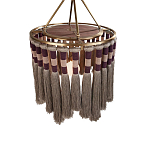 Люстра круглая плетеная с кисточками Walnut Chandelier Tassels Boho Style варинант исполнения - 1 | Loft Concept в Санкт-петербурге