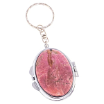 Зеркало брелок складное двухстороннее из натурального камня Родонит Stone Mirrors варинант исполнения - 1 | Loft Concept в Санкт-петербурге