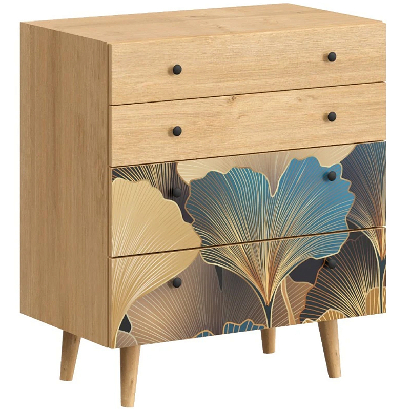 Комод с принтом на ящиках Elise Chest of Drawers Мульти Древесина в Санкт-петербурге | Loft Concept 