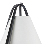 Торшер с черным каркасом и белым тканевым абажуром в форме конуса Stylish Solution варинант исполнения - 2 | Loft Concept в Санкт-петербурге