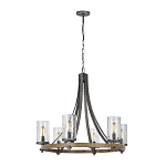 Люстра с цилиндрическим плафонами из толстого волнистого стекла в индустриальном стиле Feiss варинант исполнения - 8 | Loft Concept в Санкт-петербурге