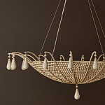 Люстра из деревянных бусин с подвесками в виде капель Wooden Beads варинант исполнения - 2 | Loft Concept в Санкт-петербурге