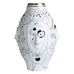 Ваза с декоративными лицами и графическими элементами в виде сердец и символов Faces of Imagination варинант исполнения - 1 | Loft Concept в Санкт-петербурге