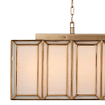 Люстра прямоугольная с каркасом золотого цвета Soft Glow Lamps варинант исполнения - 3 | Loft Concept в Санкт-петербурге