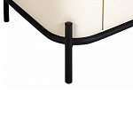 ТВ-тумба белая с чёрной столешницей с 2-мя дверками и ящиком San Marco варинант исполнения - 5 | Loft Concept в Санкт-петербурге