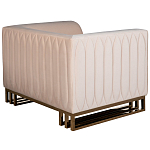 Кресло велюровое бежевое Cubic Silhouette варинант исполнения - 2 | Loft Concept в Санкт-петербурге