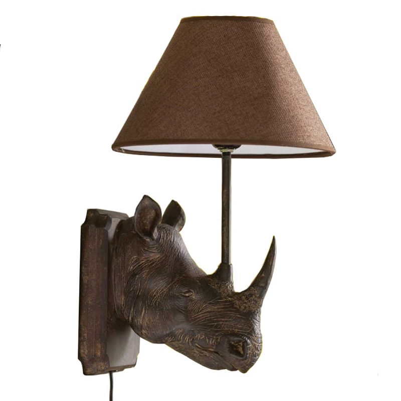 Бра Носорог Rhinoceros Коричневый в Санкт-петербурге | Loft Concept 