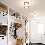 Потолочный светильник для ванных комнат со стеклянным плафоном и одной лампой Hinkley варинант исполнения - 4 | Loft Concept в Санкт-петербурге