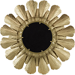 Зеркало круглое настенное в металлической раме Sunny Golden Petals варинант исполнения - 4 | Loft Concept в Санкт-петербурге